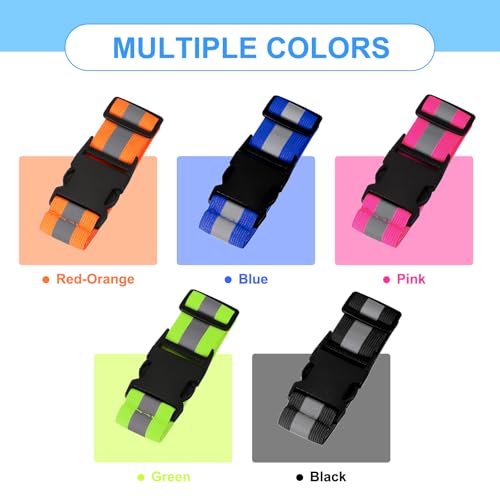PATIKIL Adjustable Reflective Running Belt, Glow Pt Belt Sash for Cycling Walking - color: Green, size: 1.5 Inch