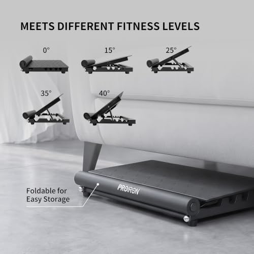 PROIRON Steel Slant Board for Calf Stretching，Calf Stretcher Slant Board for Squats 4 Adjustable Incline Angles，Incline Board 660lbs Weight Capacity for Ankle Stretching Training Home Gym
