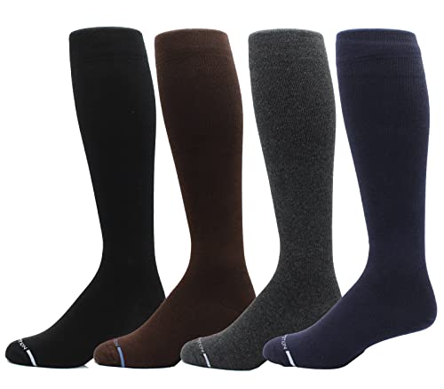 Dr. Motion 4 Pairs Compression Socks for Men, Knee High - color: Pack Mix Solids