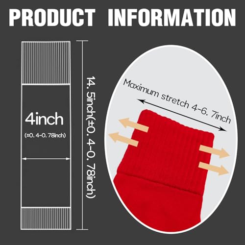 2 Pack Pro Soccer Leg Sleeves Socks/Compression for Calf - over the calf,ootball, baseball, basketball,rugby - color: Red