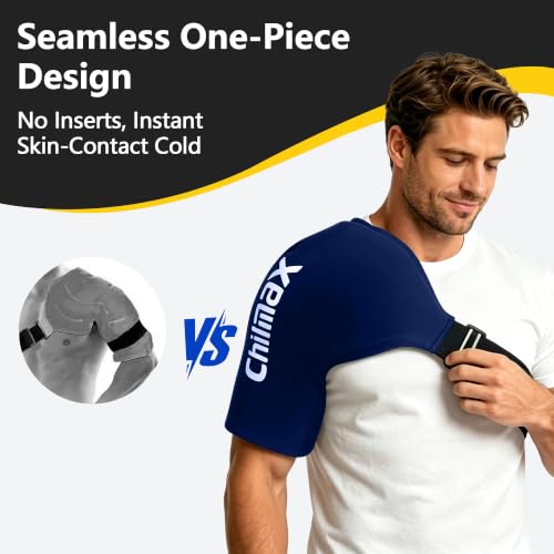 Shoulder Ice Pack Wrap for Rotator Cuff Cold Therapy Brace 2Pack - color: 2 Pcs Large-blue