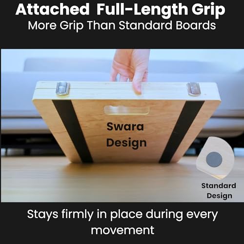 Swara 14″ Wide Ankle Board for Calf Stretching & Exercise, 400 lbs Capacity - size: 14x14 Inch