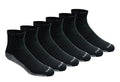 Dickies Men's Dri-Tech Moisture Control Quarter Socks, Available in M-XXL (6, 12, 18 Pairs) - color: Black (6 Pairs), size: Large
