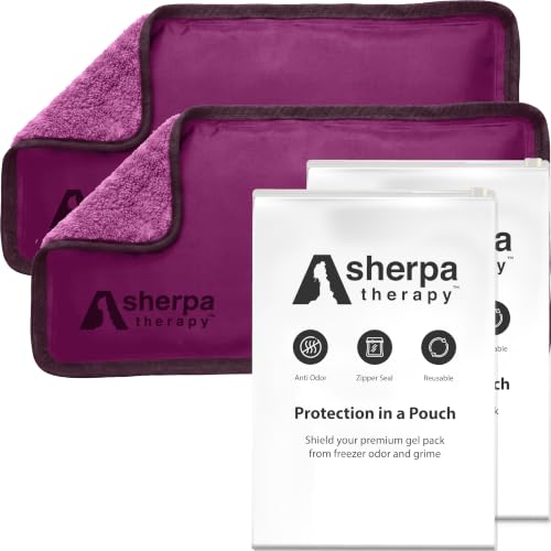 Flexible Hot and Cold Gel Pack Small 5" x 10", 2 Pack - size: Small (2 pack), style: Purple