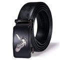 Dubulle Ratchet Belt for Men Leather Adjustable Designer Fashion Buckle - color: Black Eagle Buckle, size: Adjustable Fit 22" to 38" Waist