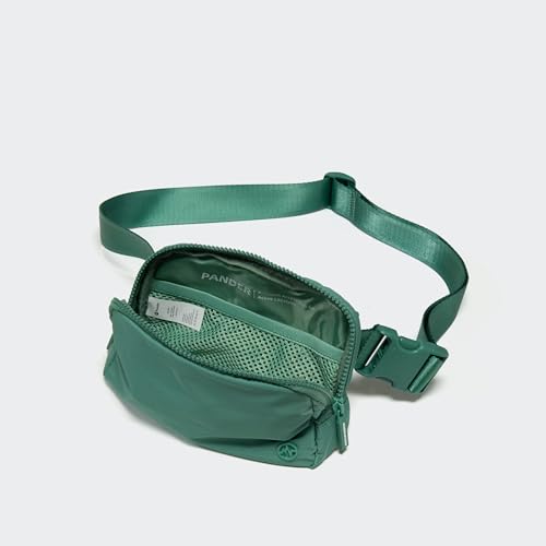 Pander Nylon Fanny Pack for Women, Two-Way Zipper Crossbody Bag - color: Eucalyptus Green
