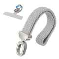 Stretchy Phone Wrist Strap, with 360° Rotatable Metal Tab - color: Gray