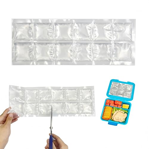 SportEmblema Flexible 2 Pack Small Ice Pack for Bento Lunch Boxes & Cooler - color: Clear
