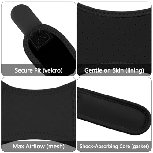 Knee Brace for Women and Men, Breathable Adjustable Knee Braces, Black - color: Black