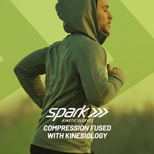 Brownmed Spark Kinetic Calf Sleeve, Embedded Kinesiology Tape, Medium - size: Medium