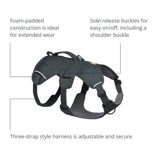 Ruffwear, Web Master Dog Body Harness, Basalt Gray, Medium - color: Basalt Gray, size: Medium