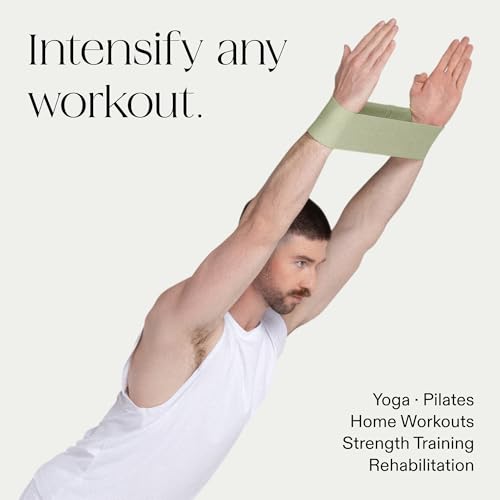 Bala Bands Resistance Bands, Non-Slip Fabric Exercise Bands - color: SAGE