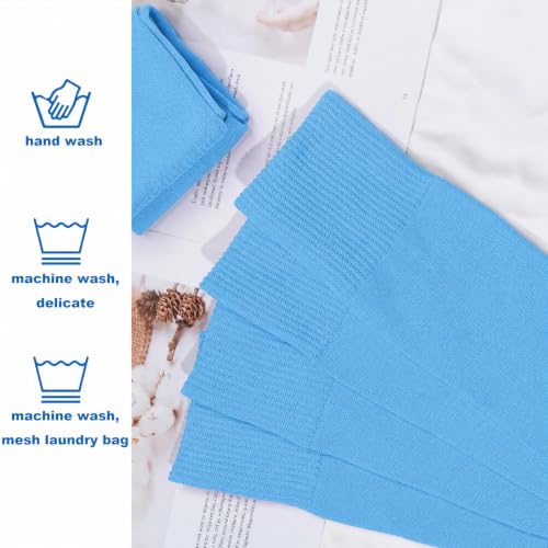 phnydreg 3 Pairs Leg Sleeve Shin Pre Cut Socks for Kids Youth Men Women Soccer Running Cycling - color: Light Blue