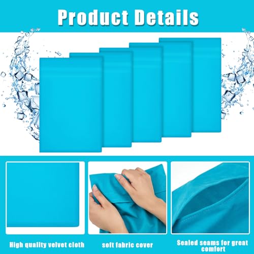 Paterr 5 Pcs Soft Flannel Cold Pack Sleeves Fabric Cover, 8"x12" - size: 8"x12"
