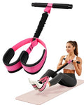 Pedal Resistance Bands with Handles, 2026 Upgraded 55LBS Exercise Bands - color: Pink