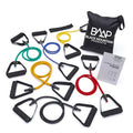 Black Mountain Products Resistance Band Set Six Bands Included - Door Anchor Workout Guide Carrying Bag Tone Build Muscle
