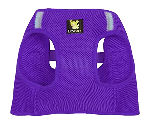 EcoBark Step in Dog Harness, Reflective & Adjustable Mini Halter Vest - color: Purple, size: XXXS- 2 to 3 lbs- Chest up to 10 in (Pack of 1)