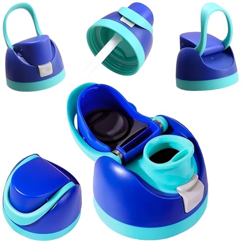 replacement cap compatible with blue Owala Freesip water bottle - color: blue
