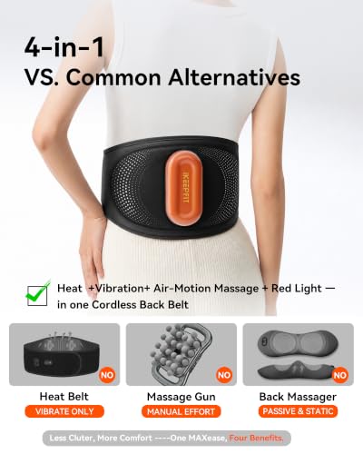 IKEEPFIT Back Massager for Pain Relief Deep Tissue, FSA Eligible HSA - color: Black
