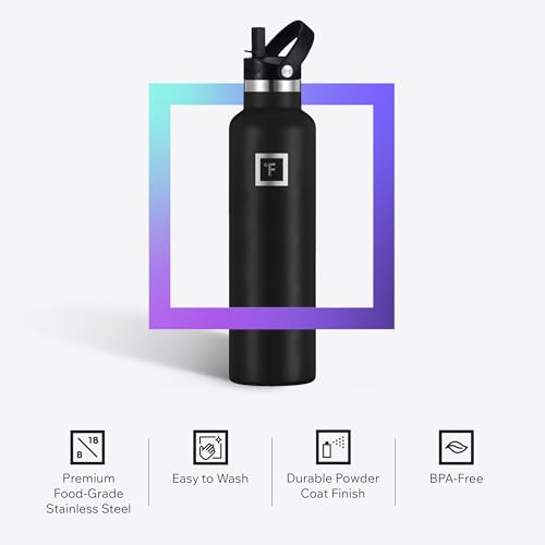 IRON °FLASK 24 oz Narrow Mouth Water Bottle with Straw - color: Desert Oasis