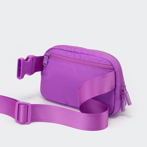 Pander Nylon Fanny Pack for Women, Two-Way Zipper Crossbody Bag - color: Violet