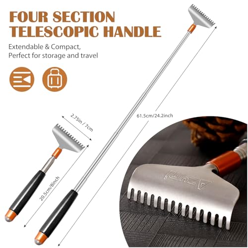 Back Scratcher Detachable Claws with Massage Roller - color: Black, size: L&S