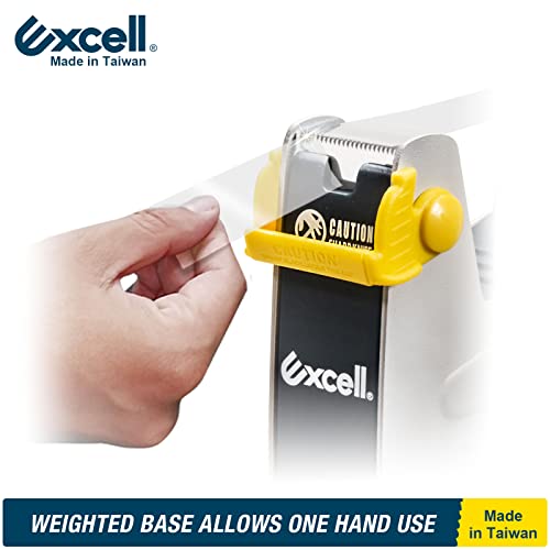 Excell ET-117 Heavy Duty Steel Desk Tape Dispenser 1" Wide 3" Core