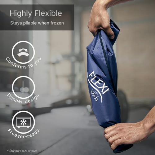 2 FlexiKold Gel Ice Packs (Standard Large: 10.5" x 14.5") - Reusable Cold Pack for Injuries, for Back Pain Relief, Migraine Relief Pad, After Surgery, Postpartum, Headache, Shoulder - 6300-COLD 2PK - size: Large (Pack of 2)