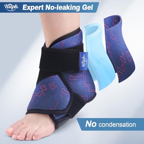 Hilph Ankle Ice Pack Wrap for Swelling and Cold Therapy Sock for Hot Feet