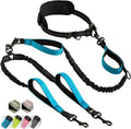 SparklyPets Hands Free Dual Dog Leash, Medium & Large (Blue) - color: Blue, size: 2 dogs M/L