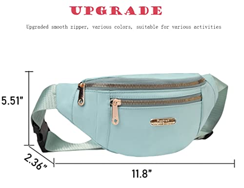 Fanny Packs Waist Bag for Women, Fashion Fanny Packs with Adjustable Strap for Travel Sports Running Blue - color: blue