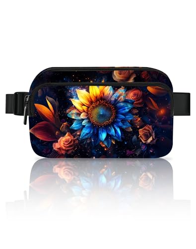 Sunflower Fanny Pack Fashion Belt Bag Lightweight Waist Pouch with Adjustable Strap Mini Crossbody Bags for Women Travel Sports Running - color: Dark Yellow