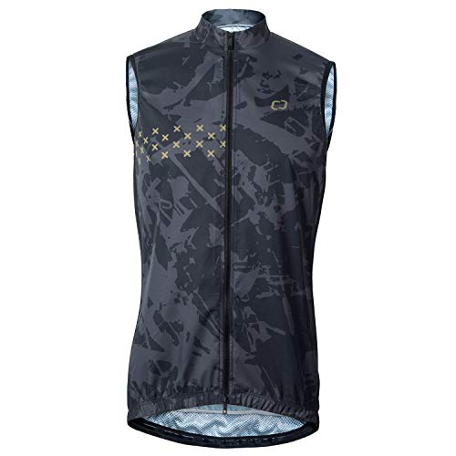 CATENA Men's Windbreaker Vest Windproof Sleeveless Jacket Visibility Safety Gilet Super-Light Coat Active - color: Black, size: Medium
