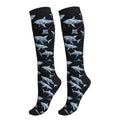 Compression Socks Women and Men 15-20mmHg-Circulation Support Socks for Athletic Running Cycling - color: Fish