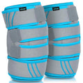 Vive Knee Ice Pack Wrap (2 Pack) - Cold/Hot Gel Compression Brace - color: Gray