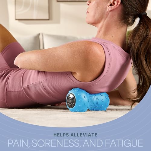 LifePro Velocity Vibrating Peanut Massage Ball with 4-Speed Vibration Modes - color: Blue