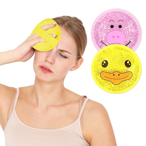 Ice Packs for Injuries Reusable 2 Packs Cold or Warm Compress - style: Pig + Duck