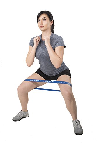Synergee Mini Loop Bands – Resistance Bands for Home or Gym - color: b) Yellow 10 Pack