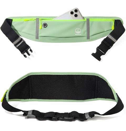 Running Belt Slim Fanny Pack Jogging Pouch Phone Holder Waist Pack - Light Green - color: D Light Green