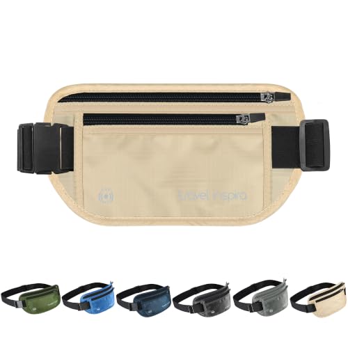travel inspira RFID Blocking Hidden Money Belt - color: Khaki