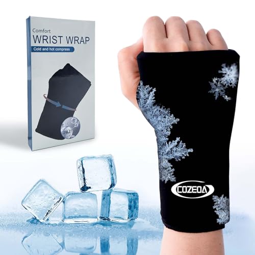 Wearable Thumb Wrist Ice Pack for Pain Relief, Reusable Soft Gel Ice Pack, for Injuries Surgery Recovery Hot Cold Compress Therapy for Carpal Tunnel Tendonitis Swelling Arthritis
