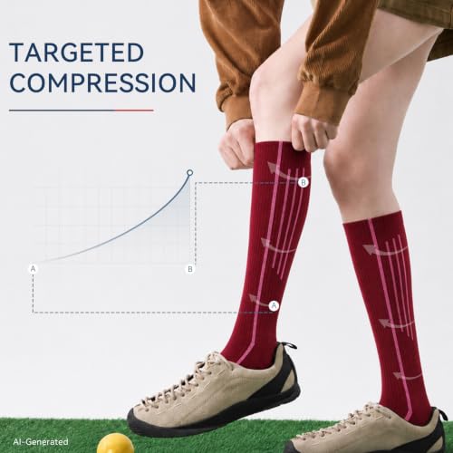 Compression Running Socks for Women Knee High Athletic Socks - color: 01