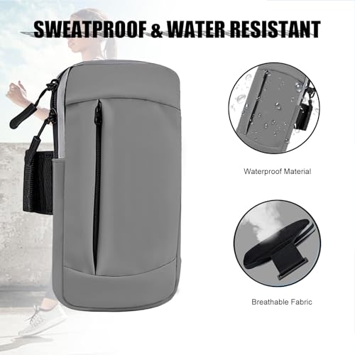 Phone Holder Arm Bands for Running Armband Small Crossbody Bags for Women Kids,iPhone 15 14 13 12 11 Pro Max Xs Xr X 6 7 8 Plus SE Mini Galaxy Ultra Edge S24 S23 Note - color: Grey