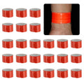 PATIKIL 22cm/8.7in Reflective Bands, 24pcs Reflective Arm Bands Straps Wrist Reflective Running Gear Safety Reflective Straps Bracelets High Visibility for Night Walking Bicycle - color: Red