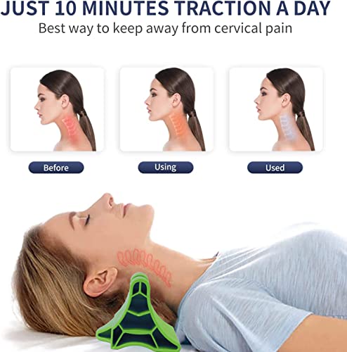 Occipital Release Tool, Portable Body Trigger Point Massager Suboccipital Release Device, Manual Back Massager Neck Shoulder Pain Relief Muscle Release Tool for Tension Headache Migraine (Green) - color: Green