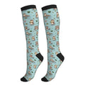 Compression Socks Knee High Circulation Support Socks For Women Men Athletic Running Hiking Travel - color: Otters