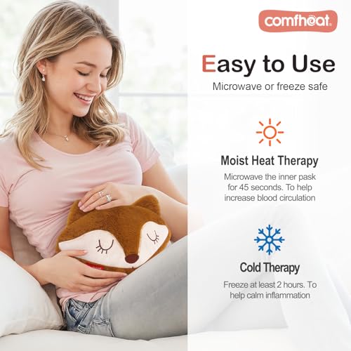 Fox Microwave Heating Pad for Pain Relief, Unscented Heat Pack - style: Fox