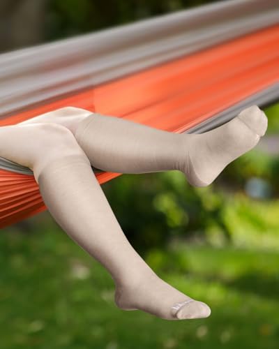 Bamboo Viscose Compression Socks for Women Men - color: Grey and Oatmeal, size: XX-Large