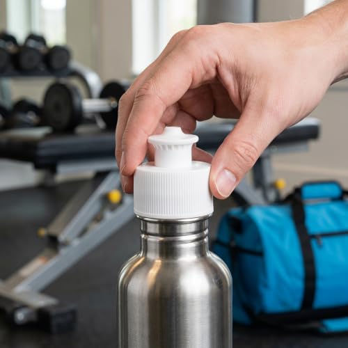 Kisangel 20Pcs Push Pull Replacement Caps, 28mm Sports Water Bottle Lids