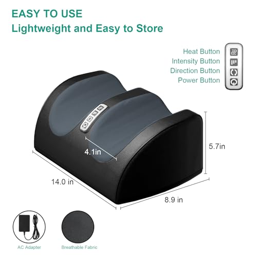 LINGTENG Shiatsu Foot Massager with Heat, FSA Eligible HSA Foot Massager - style: FM01